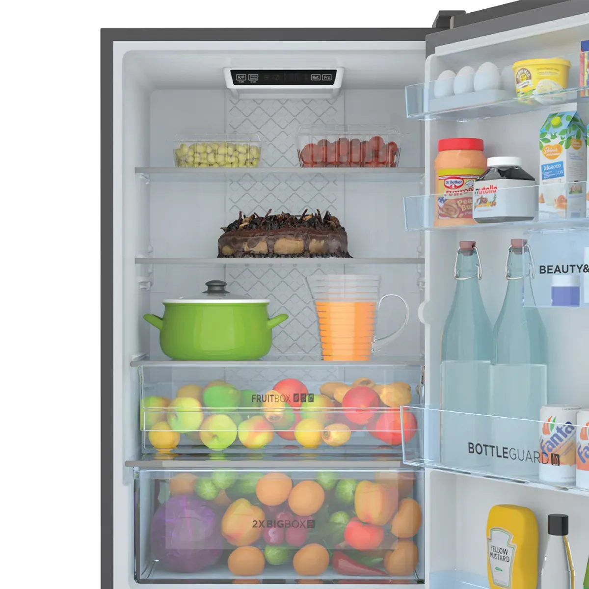 237 Litres, Frost Free Inverter Bottom Mount Refrigerator HRB-2872PMG-P - Image 6