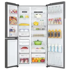 Haier 598 Litres 3 Star Frost Free Side By Side Smart Wifi Enabled Refrigerator with Deo Fresh Technology (HRT-683ISU1, Inox Steel) - Image 5