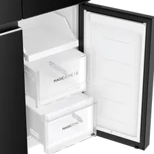 Haier 520 Litres 3 Star Frost Free French Door Convertible Refrigerator with Colorful Digital Display Panel (HRB-600KGU1, Black Glass) - Image 6