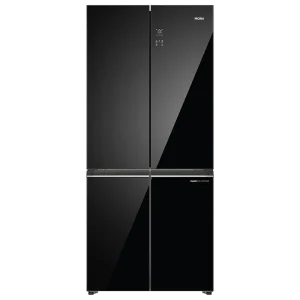 Haier 520 Litres 3 Star Frost Free French Door Convertible Refrigerator with Colorful Digital Display Panel (HRB-600KGU1, Black Glass)
