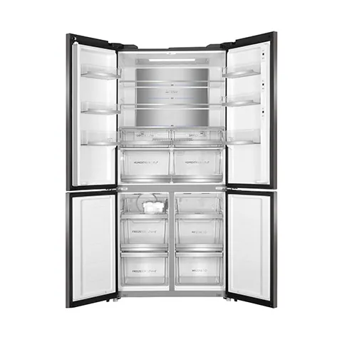 Haier 651 L, Black Glass Finish Bottom Mounted French Door Refrigerator HRB-758SIKGU1 - Image 3