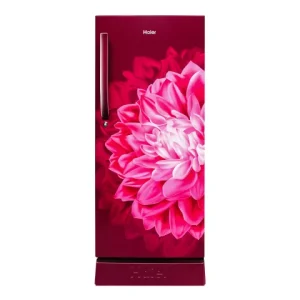 Haier 190 L, 5 Star, Red Dahelia Finish Direct Cool Single Door Refrigerator with Base Drawer HRD-2105PRD-P