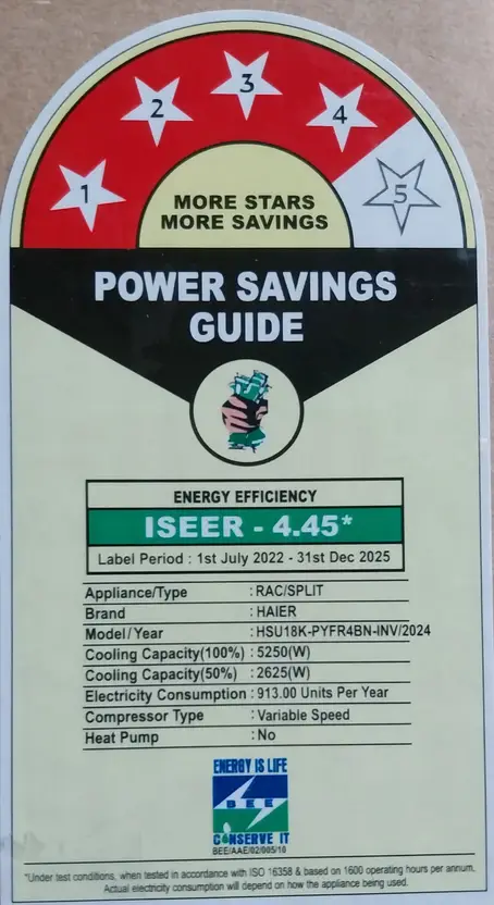 Haier 1.5 Ton 4 Star Split Triple Inverter AC - White (HSU18K-PYFR4BN-INV, Copper Condenser) - Image 7