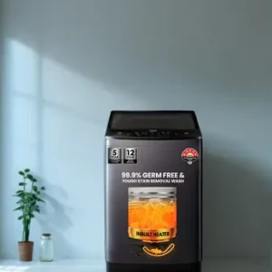 Haier 8 kg Fully Automatic Top Load Washing Machine with In-built Heater Black, Grey  (HWM80-H678ES8)