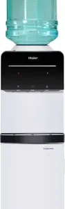 Haier HWD-3MPFMR Bottled Water Dispenser with Hot, Cold & Normal Water Dispenser | Mount Refrigerator Floor Standing | Digital Display | Black & White