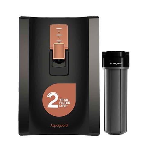 Aquaguard Enrich Superio 2X RO+UV Stainless Steel Water Purifier | 2 Year Filter Life | With Mega Sediment Filter