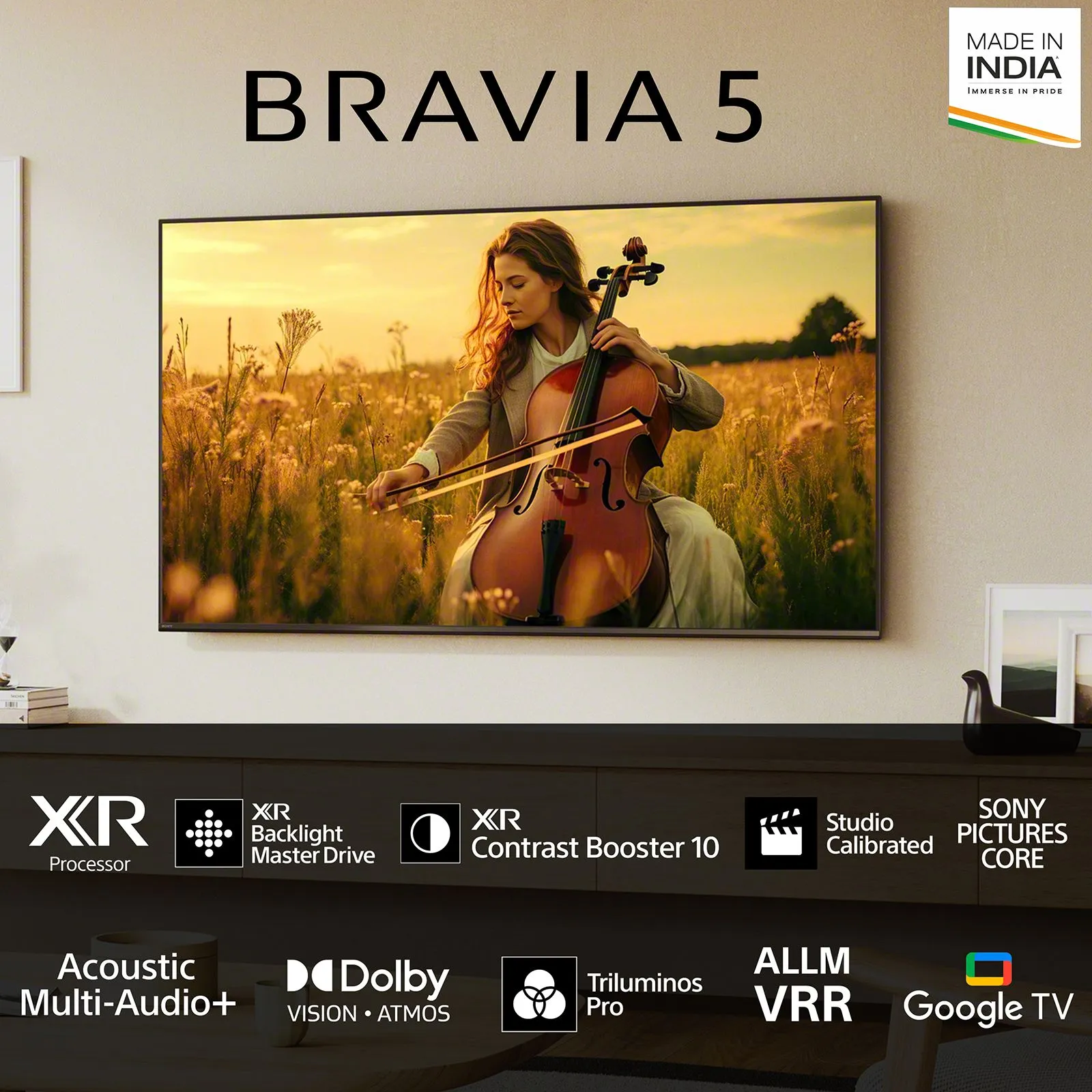 SONY BRAVIA 5 190.5 cm (75 inch) Mini LED 4K Ultra HD Smart Google TV with Dolby Vision & Dolby Atmos (2025 model) K-75XR55A - Image 8