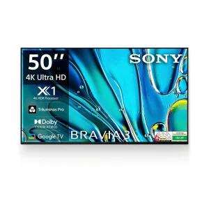 Sony 126 cm (50) BRAVIA 3 4K Ultra HD Smart LED Google TV K-50S30 (Black)