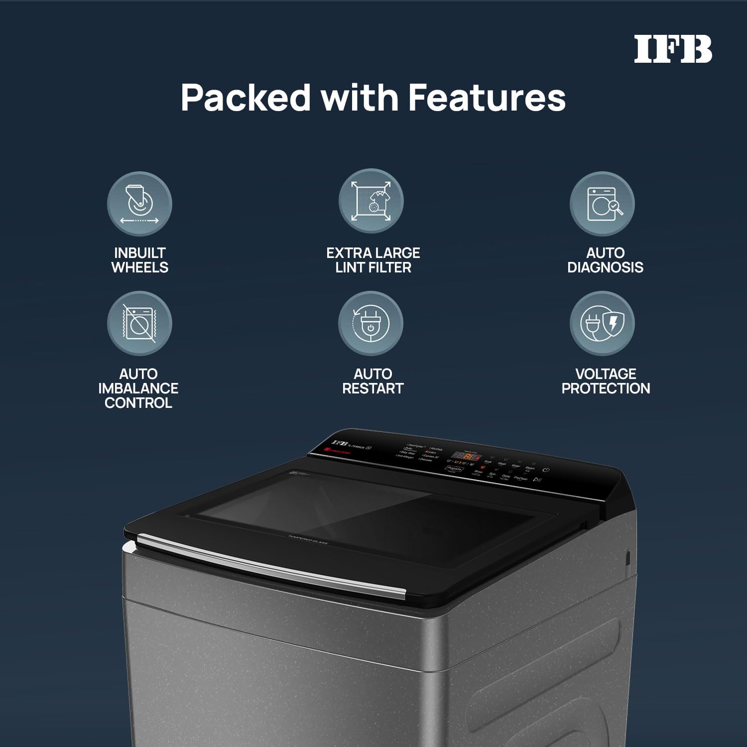 IFB 7.5 Kg 5 Star with DeepClean® Technology, AI Powered, Fully Automatic Top Load Washing Machine (TL751MS2S, PowerSteam®, Inbuilt Heater, Mystic Silver) - Image 10
