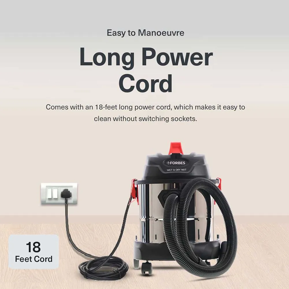 EUREKA FORBES NXT 1380W Wet & Dry Vacuum Cleaner with In Hand Suction Control (Powerful Blower, Black & Red) - Image 9