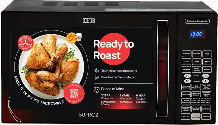 IFB 30 L 360 Motorised Rotisserie, Dual heater technology Convection Microwave Oven (MICRO WAVE OVEN 30FRC2, Black) - Image 6