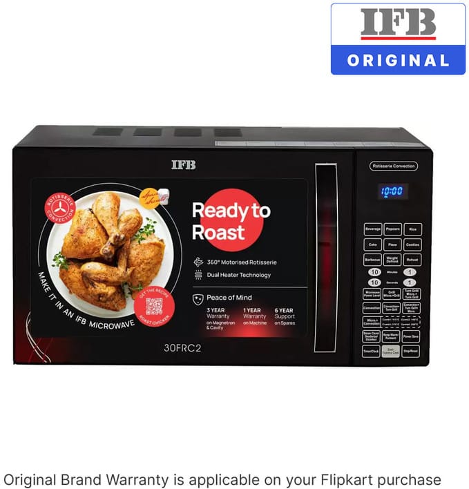 IFB 30 L 360 Motorised Rotisserie, Dual heater technology Convection Microwave Oven (MICRO WAVE OVEN 30FRC2, Black)