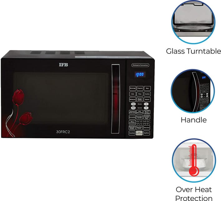 IFB 30 L 360 Motorised Rotisserie, Dual heater technology Convection Microwave Oven (MICRO WAVE OVEN 30FRC2, Black) - Image 5