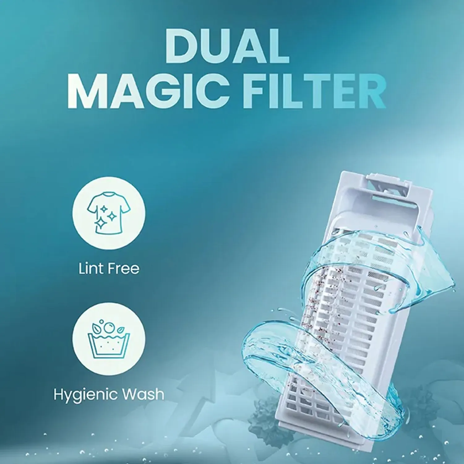 Haier 8 kg 5 Star Fully Automatic Top Load Washing Machine (HWM80-316BK, Oceanus Wave Drum, Dark Jade Silver) - Image 5