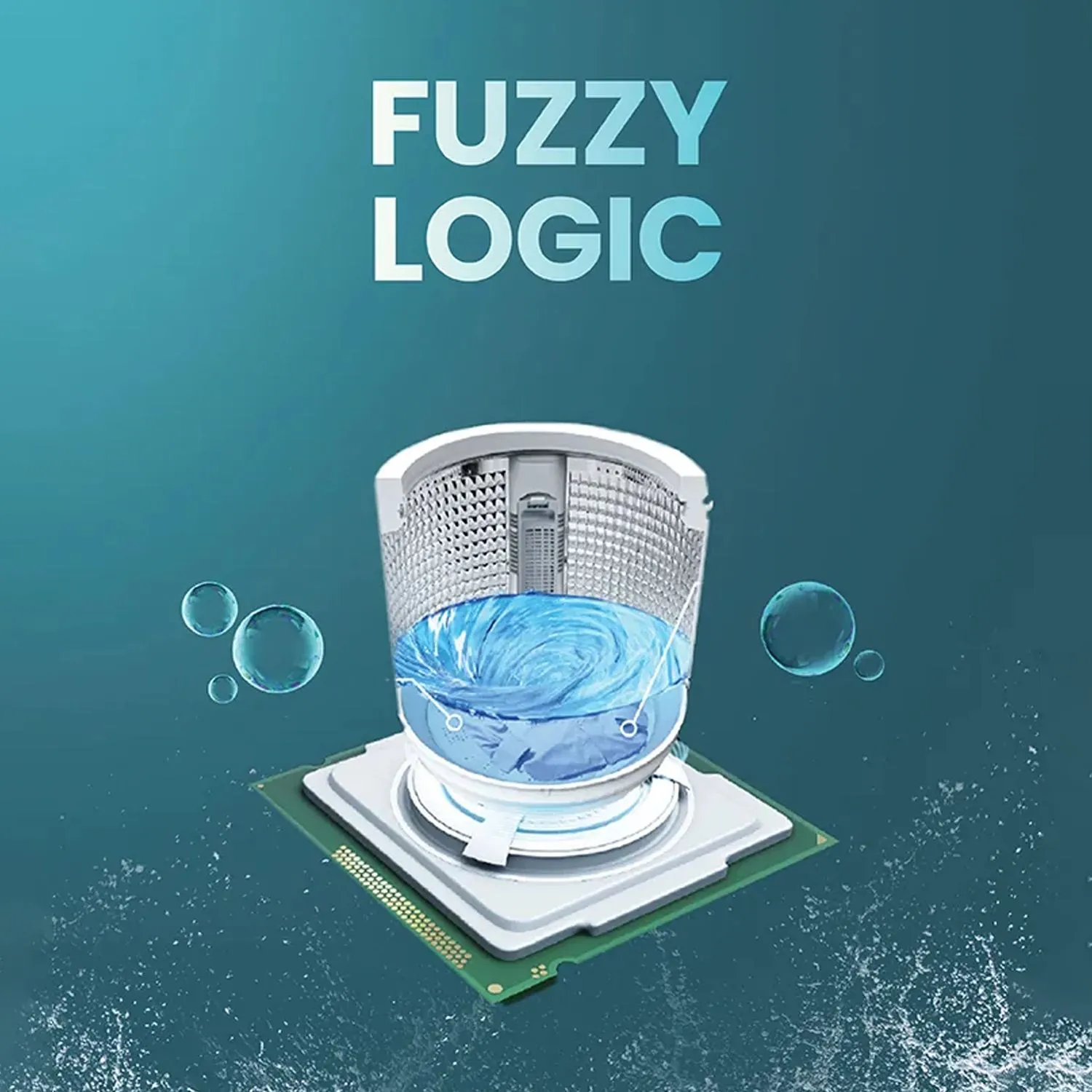 Haier 8 kg 5 Star Fully Automatic Top Load Washing Machine (HWM80-316BK, Oceanus Wave Drum, Dark Jade Silver) - Image 3