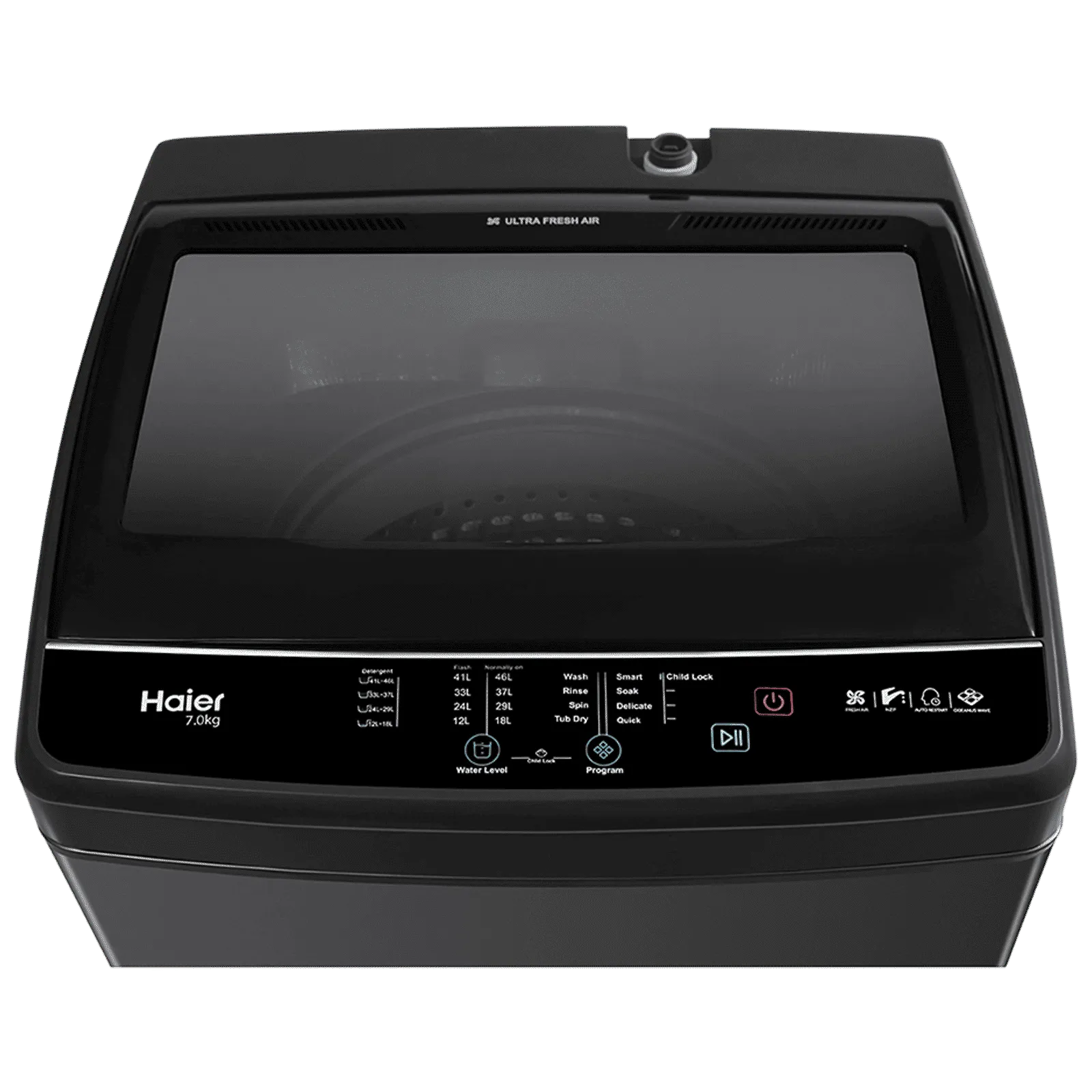 Haier 8 kg 5 Star Fully Automatic Top Load Washing Machine (HWM80-316BK, Oceanus Wave Drum, Dark Jade Silver) - Image 16