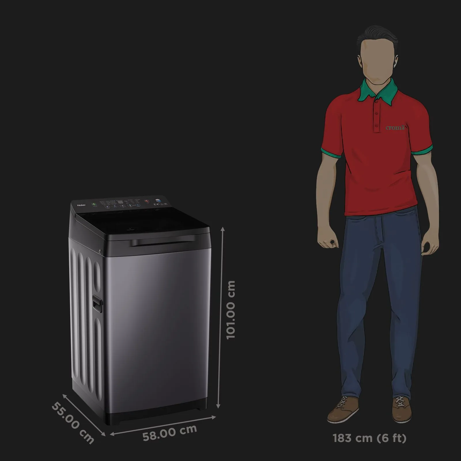 Haier 9 kg 5 Star Fully Automatic Top Load Washing Machine (Heater 688, HWM90-H688BK, In-built Heater, Dark jade) - Image 8