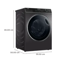 Haier 9 kg Fully Automatic Front Load Washing Machine (HW90-DM14959CS8U1, Direct Motion Motor, Dark Jade Silver) - Image 10